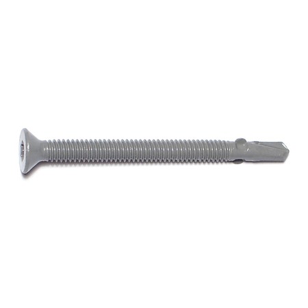 Saberdrive Self-Drilling Screw, #14 x 3 in, Gray Ruspert Steel Flat Head Torx Drive, 159 PK 09744